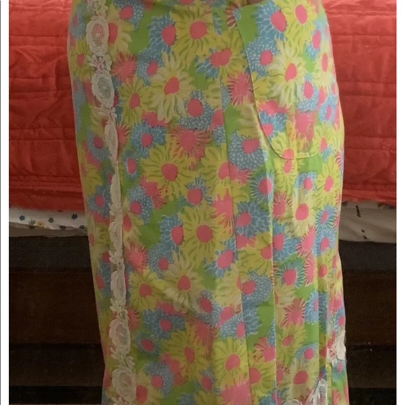 VTG 1960’s Lilly Pulitzer Skirt! 26” Daisy Print - Picture 3 of 5